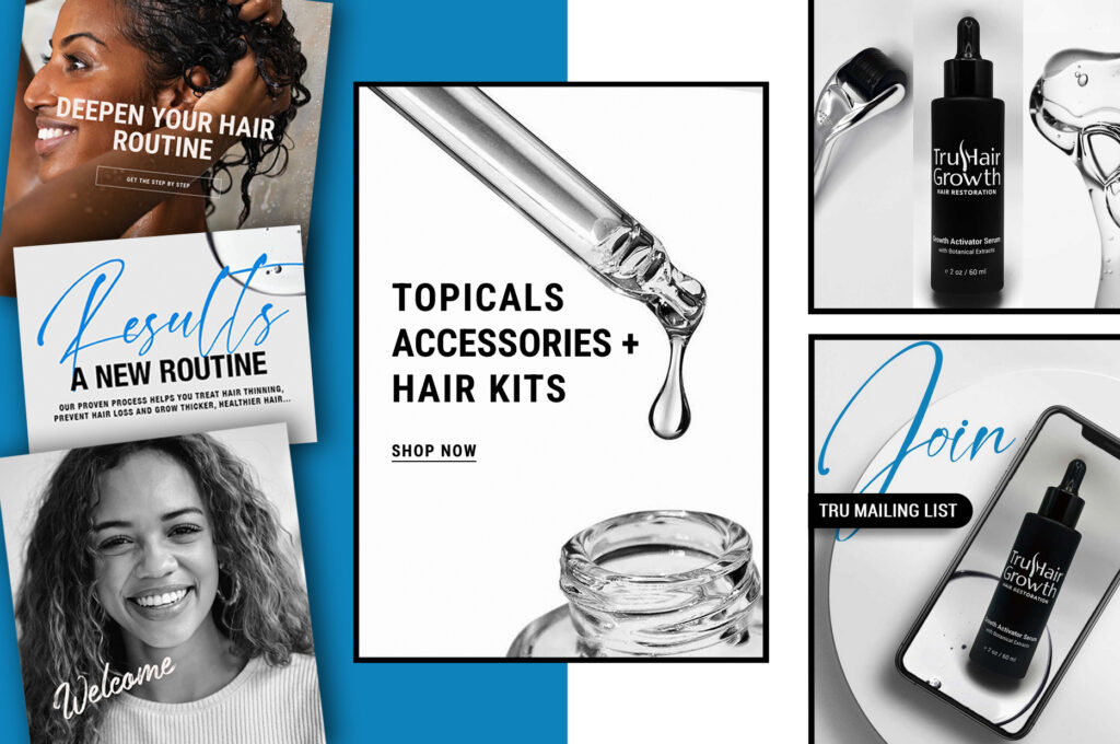 Tru Hair Growth Website Design by Indavisual Media